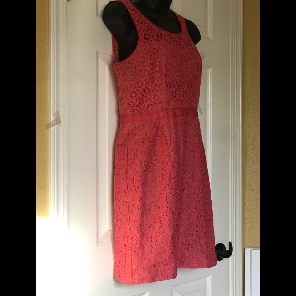 Lace peach dress